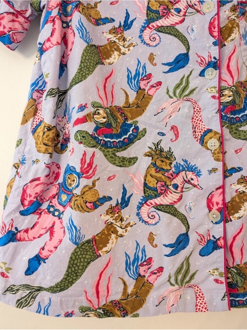 Printfresh Multicolor Mermaid-Print Short Pajama Set - Picture 5 of 5